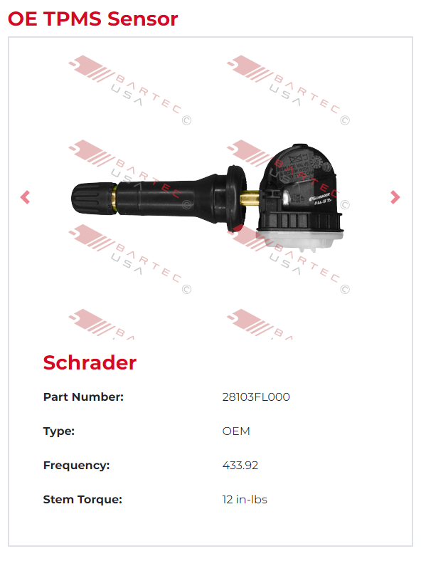 OE TPMS Sensor